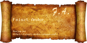 Feiszt Andor névjegykártya